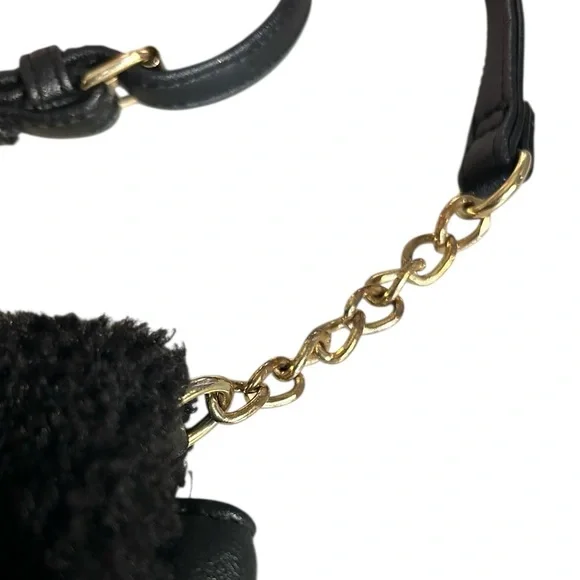 Juicy by Juicy Couture Crowning Glory Black Faux Fur Crossbody Bag with Charms - Picture 9 of 12